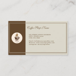Custom Coffee Shop Business Card – Personalized  Visitkort