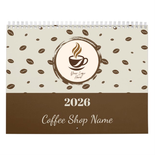 Custom Coffee Shop Calendar 2026 ,Personalized Bus Kalender (Omslag)