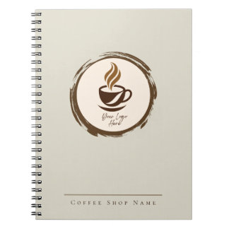 Custom Coffee Shop Notebook with Logo Anteckningsbok