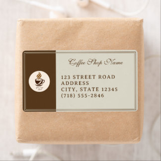 Custom Coffee Shop Shipping Labels – Personalized  Fraktsedel