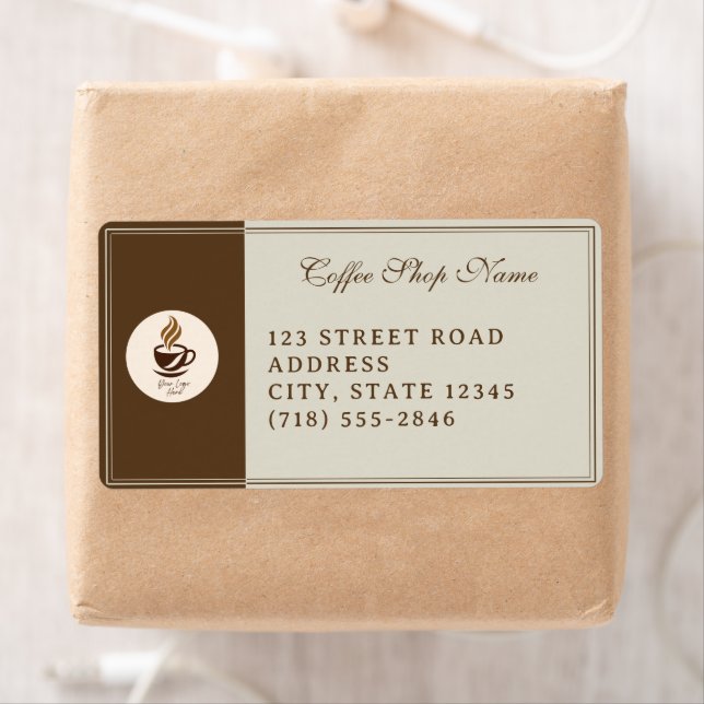 Custom Coffee Shop Shipping Labels – Personalized  Fraktsedel (Insitu)