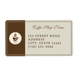 Custom Coffee Shop Shipping Labels – Personalized  Fraktsedel