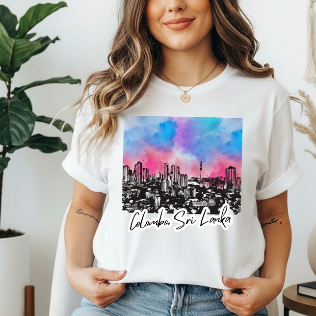 Custom Colombo Sri Lanka: Cosmic Skyline Graphic  T Shirt (Skapare uppladdad)