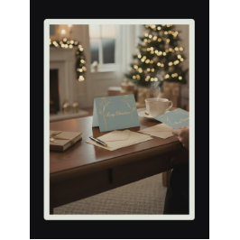 Custom Color Christmas Card Tack Kort