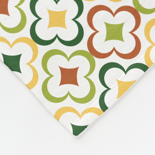 Custom Color Diamond Floral Pattern Fleecefilt (Hörn)