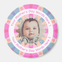 Custom Colorful Funky Mother’s Day Pink Star Photo
