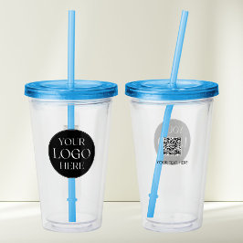 Custom Company Business Logo Branded QR Code Take Away Mugg