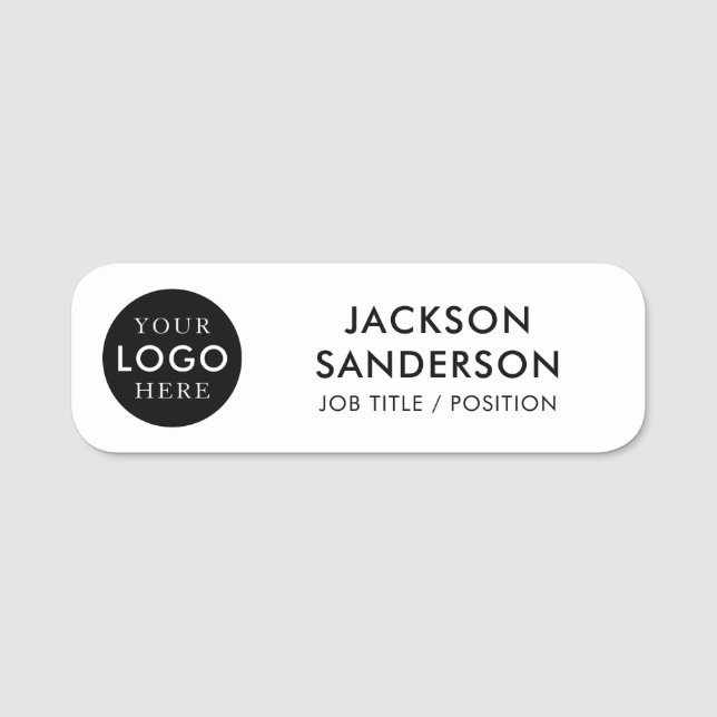Custom Company Business Logo Employee Staff Namnbricka (Framsida)