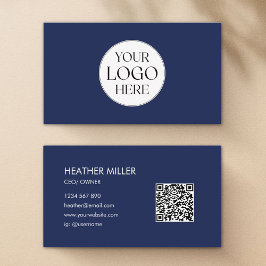 Custom Company Business Logo Minimalist QR Code Visitkort