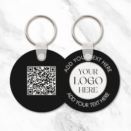 Custom Company Business Logo QR Code Modern Nyckelring