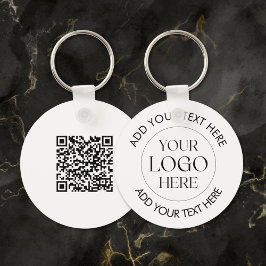 Custom Company Business Logo QR Code Modern Nyckelring