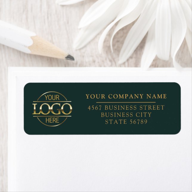 Custom Company Business Logo Return Address Returadress Etikett (Insitu)