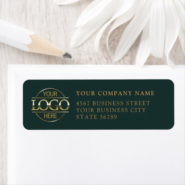 Custom Company Business Logo Return Address Returadress Etikett (Insitu)