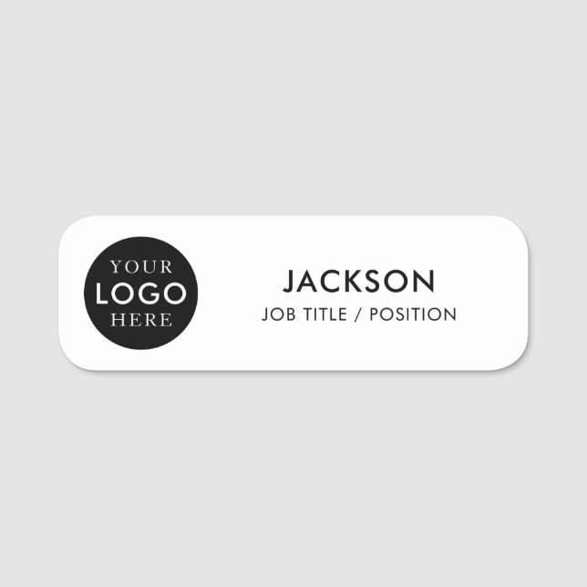 Custom Company Business Logo Staff Employee Namnbricka (Framsida)