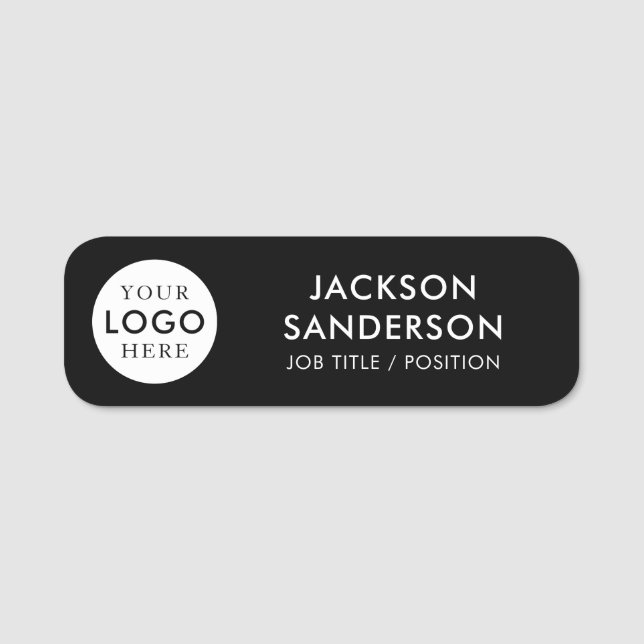 Custom Company Business Logo Staff Employee Namnbricka (Framsida)