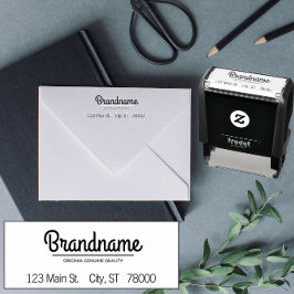 Custom Company Logo Address Självfärgande Stämpel