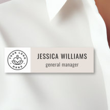Custom Company Logo Beige Employee