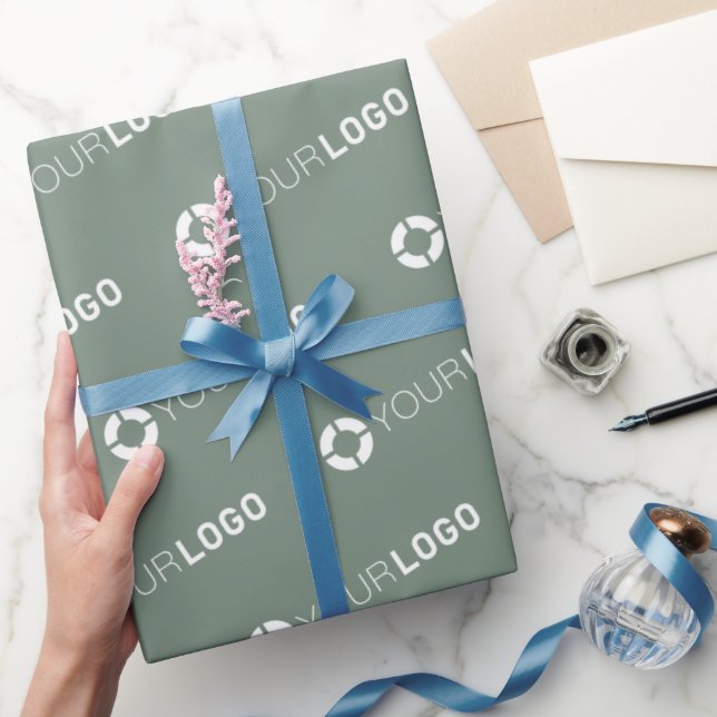 Custom company logo branded business gifts sage presentpapper (Gifting)