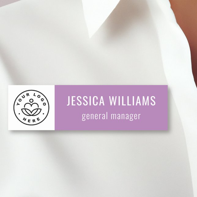 Custom Company Logo Purple Employee Namnbricka (Skapare uppladdad)