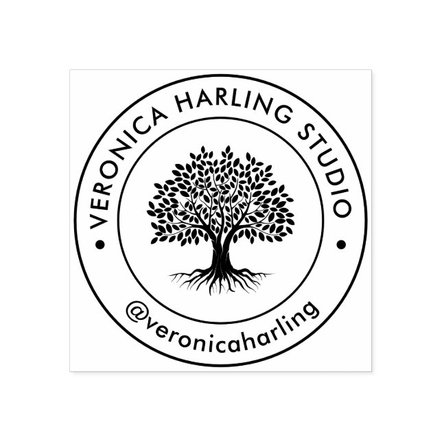 Custom Company Logo Rubber Stamp – Design  Stämpel (Tryck)