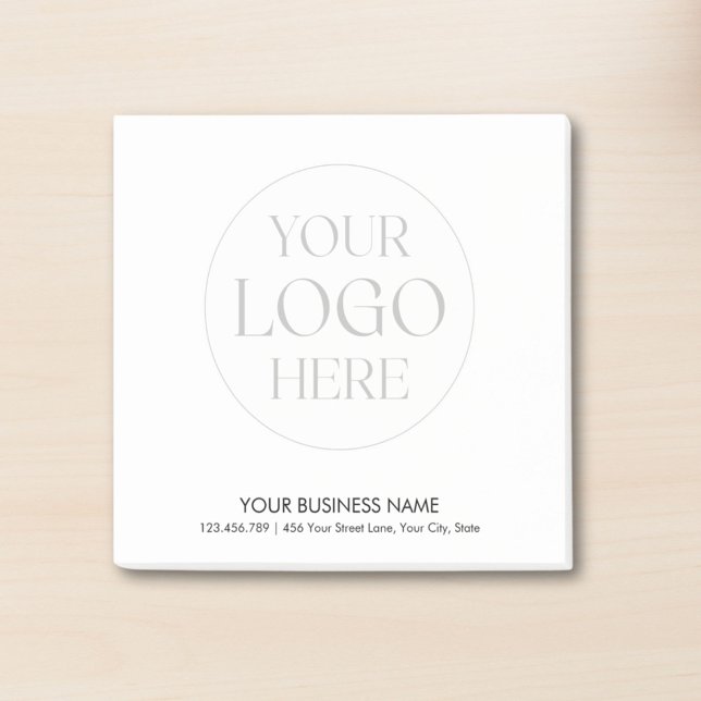 Custom Company Logo Simple Promotional Business Post-it Block (Skapare uppladdad)
