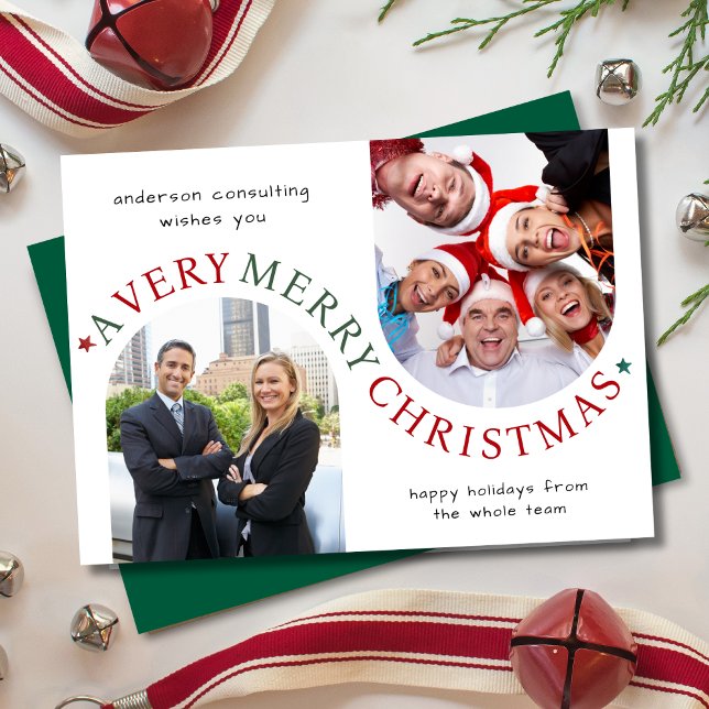 Custom Corporate Christmas Card | 2 Photos Julkort (Skapare uppladdad)