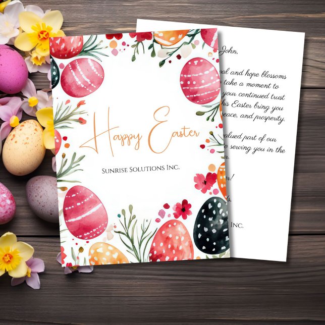 Custom Corporate Easter Greeting Card Kort (Skapare uppladdad)