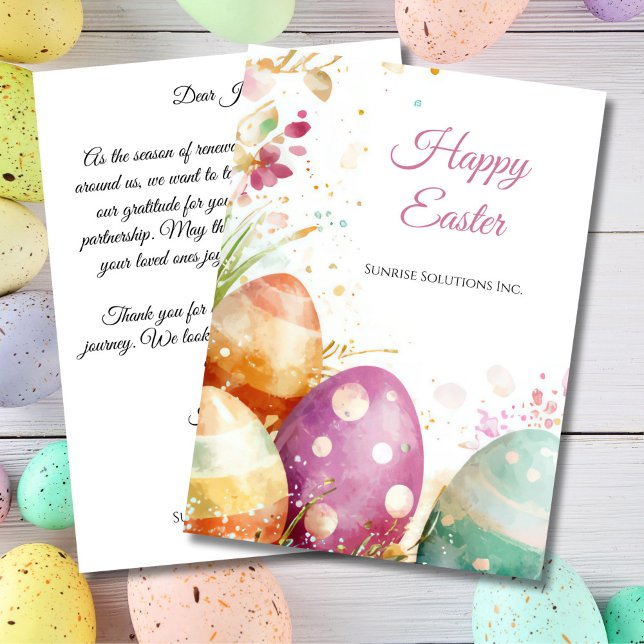 Custom Corporate Easter Greetings Card Kort (Skapare uppladdad)
