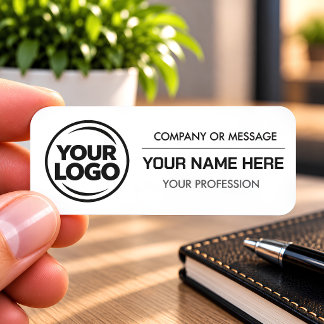 Custom Corporate Logo Printed Plastic Employee Namnbricka