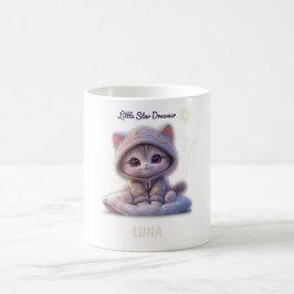 Custom Cosmic Cat Mug – Personalized Pastel Galaxy Kaffemugg