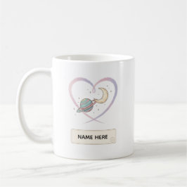 Custom Cosmic Heart Name Mug Kaffemugg