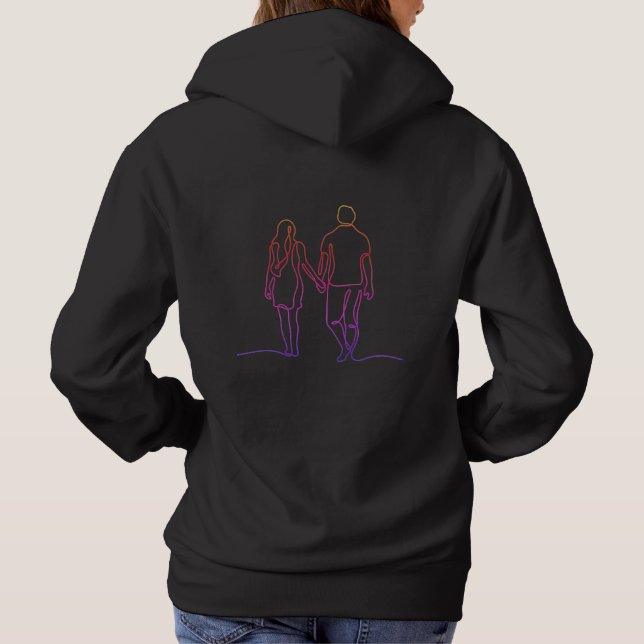 Custom Couple Hoodie T Shirt (Baksida)