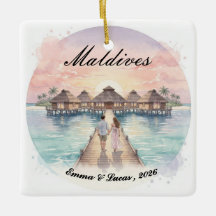 Custom Couple Maldives Honeymoon Keepsake