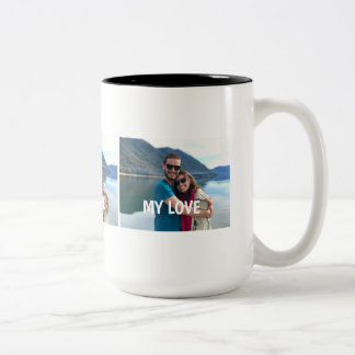Custom Couple Photo Mug – Love Gift Två-Tonad Mugg