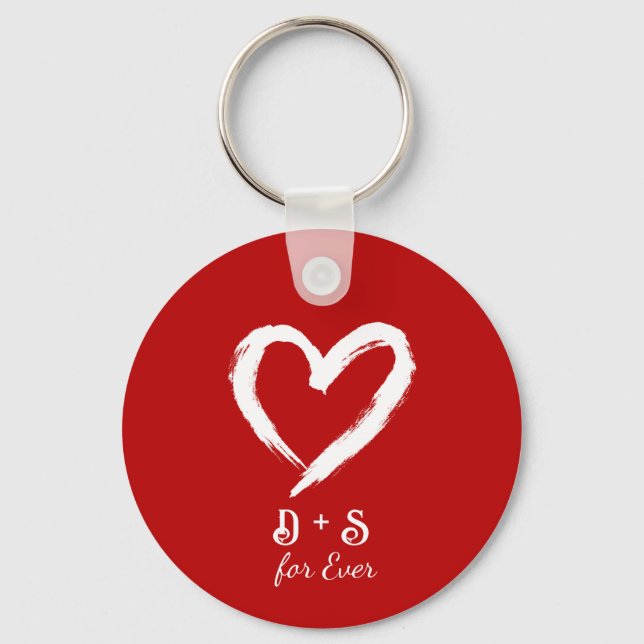 Custom Couple Valentine Keychain Nyckelring (Framsida)