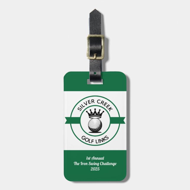 Custom Create Your Own Golf Tournament Bagagebricka (Vertikal Framsida)