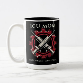Custom Critical Care Nurse Mom Tactical Syringe Mu Två-Tonad Mugg