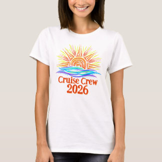 Custom Cruise Crew Sun and Waves T Shirt