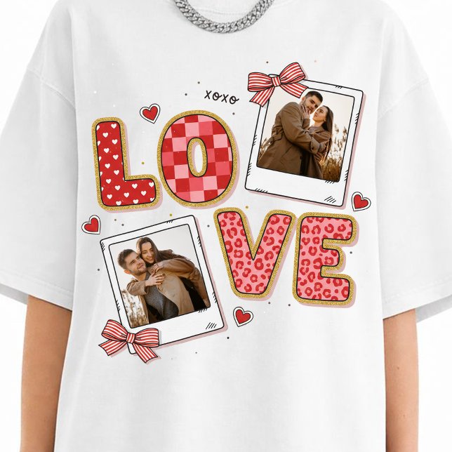 Custom Custom Couple Photo Valentine Gift  T Shirt (Skapare uppladdad)