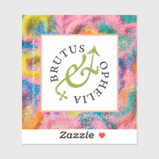 Custom-Cut Vinyl Sand Product Label Watercolor Klistermärken