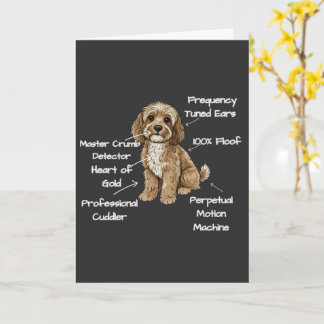 CUSTOM Cute Anatomy of a Cockapoo Dog Lover Kort