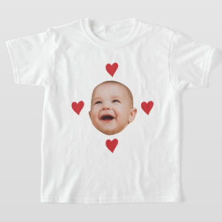 Custom Cute Baby Face One Photo T Shirt