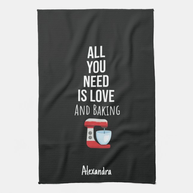 Custom Cute Baking Lover Gifts Baker Personalized Kökshandduk (Vertikal)