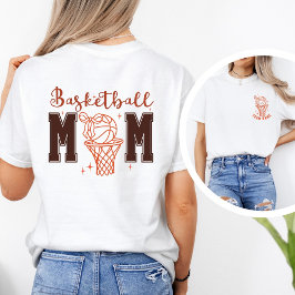 Custom Cute Coquette Basketball Mom T Shirt
