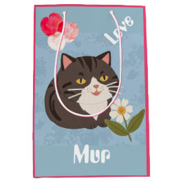 Custom Cute Gray Cat with Mur and Love
