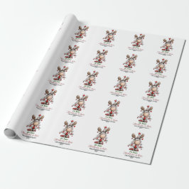 Custom Cute Reindeer “Oh Deer Christmas Is Here” Presentpapper