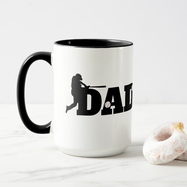 Custom Dad Baseball  Mugg (Med munk)
