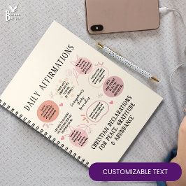 Custom Daily Affirmations Christian Bible Verse Anteckningsbok