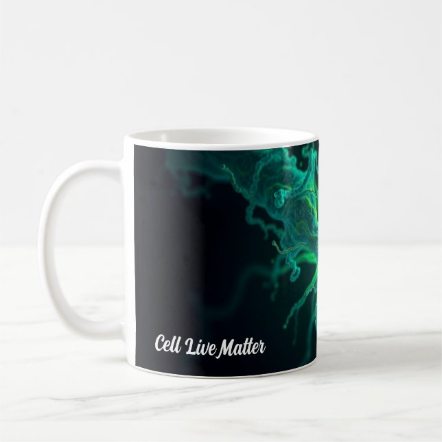 Custom Doctor Nurse Biological Cell Science Art Kaffemugg (Vänster)