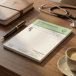 Custom Doctor Prescription Notepad Editable RX Pad Anteckningsblock